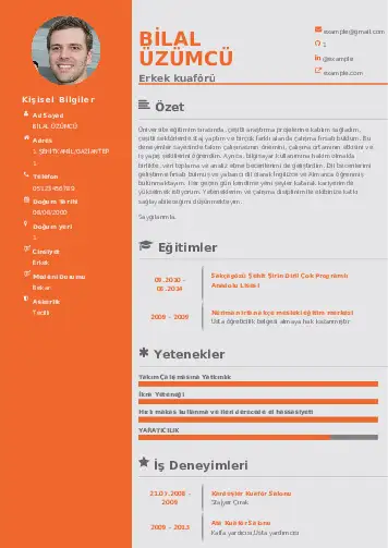 Kuaför Cv Örnekleri cv indir